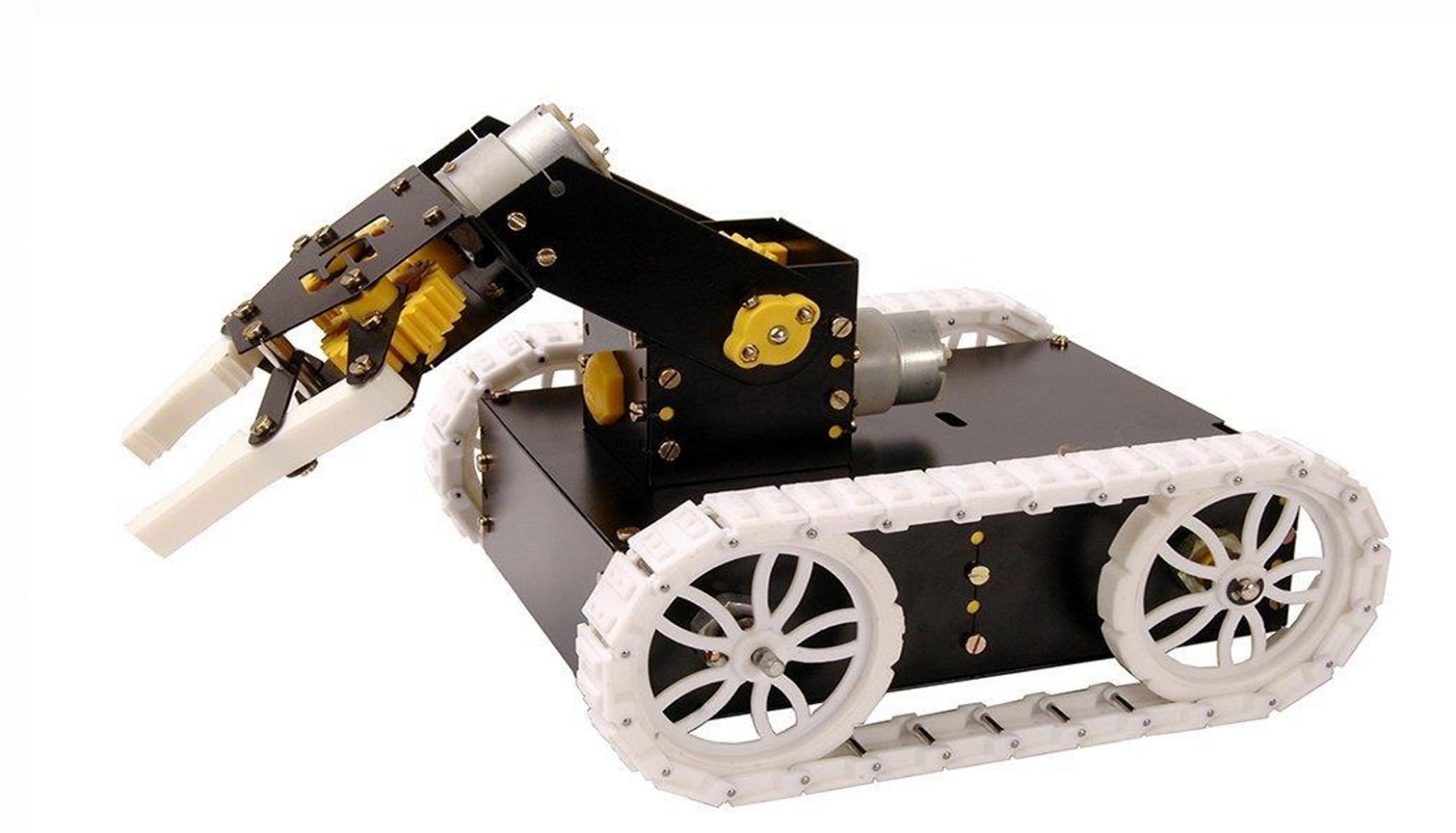Student holding assembled circuit robot